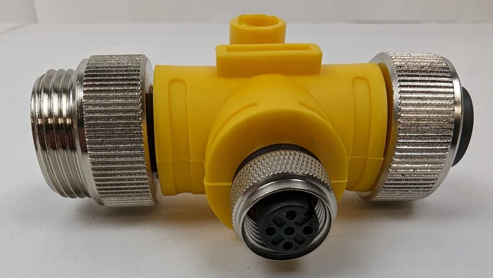 Turck RSM FKM RKM 40 Actuator and Sensor Tee 4-Pin Connector Yellow NEW - Image 2 of 4