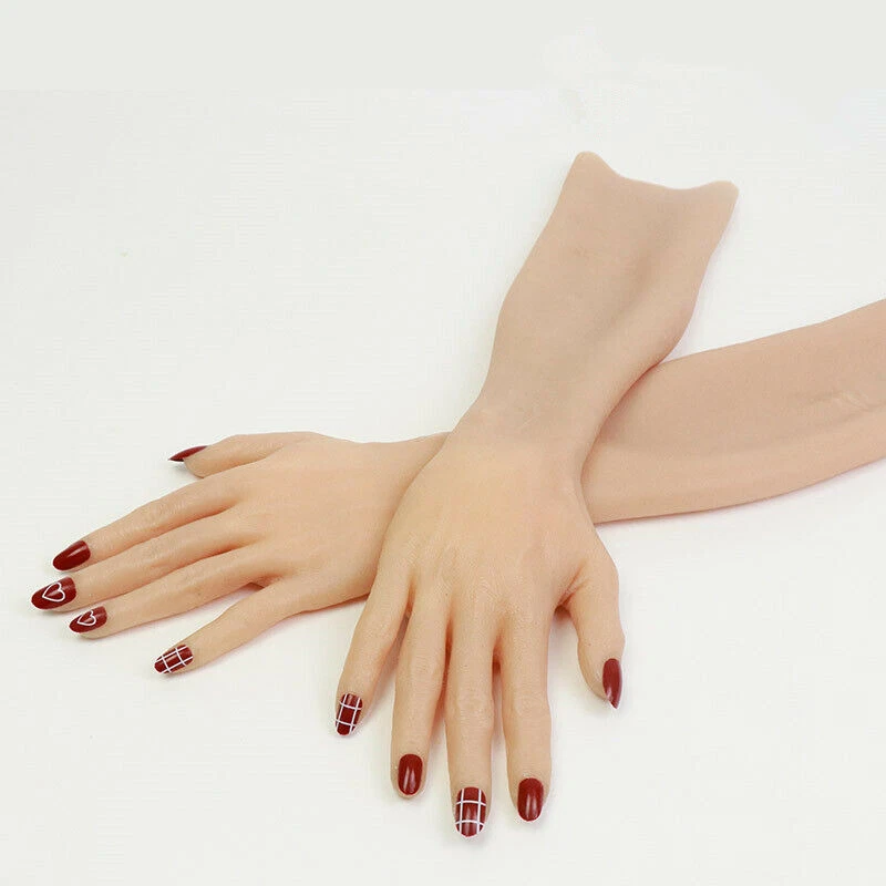 Guantes de silicona realistas para mujer para hombre femenino travesti de mano cosplay Foto 2 de 4