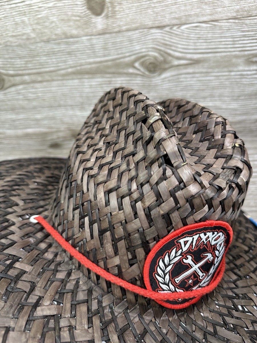 Dixxon Flannel Straw Sun Hat Brown Red Solo Cup Drinks One Size