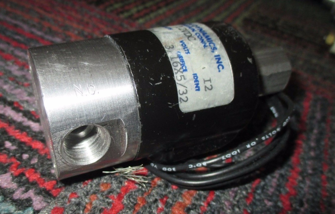 PRECISION DYNAMICS HI FLO SOLENOID VALVE 12VDC, 10W 3/16