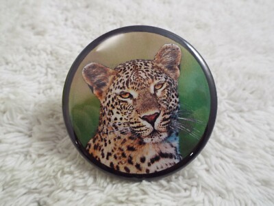 LEOPARD Jungle Cat ~ 2-1/4'' Button Pinback Pin (C67)
