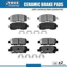 Front and Rear Ceramic Disc Brake Pad For 2013-2022 Nissan Altima 2014-2017 Leaf