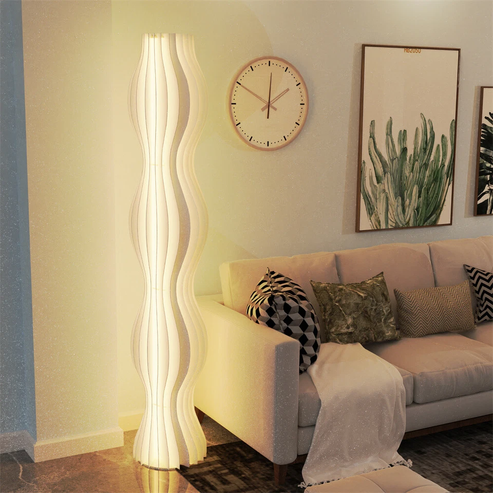 Lámpara de pie blanca moderna elegante lámpara de esquina decorativa que cambia de color para el hogar Foto 4 de 4