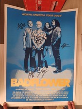BADFLOWER Band Autographed VIP Poster Tour 2026 with sealed VIP Button Pack