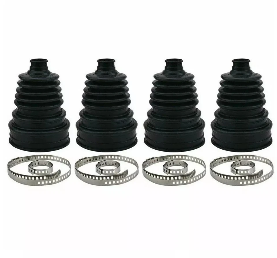 Kit de arranque conjunto CV eje de transmisión de 4 piezas cubierta antipolvo de velocidad constante universal negro Foto 3 de 4