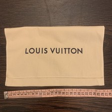 Louis Vuitton Fold Over Dust Bag 26cm Yellow Brown String LV 10 Inches
