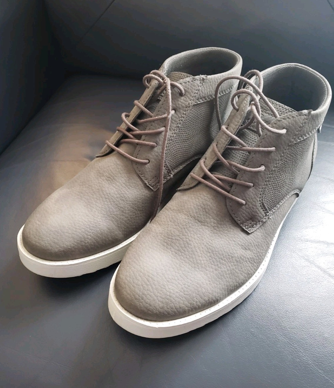 SAOLA Stivali nuovi bassi ecopelle grigi chukka casual Oxford derby atwater taglia 10