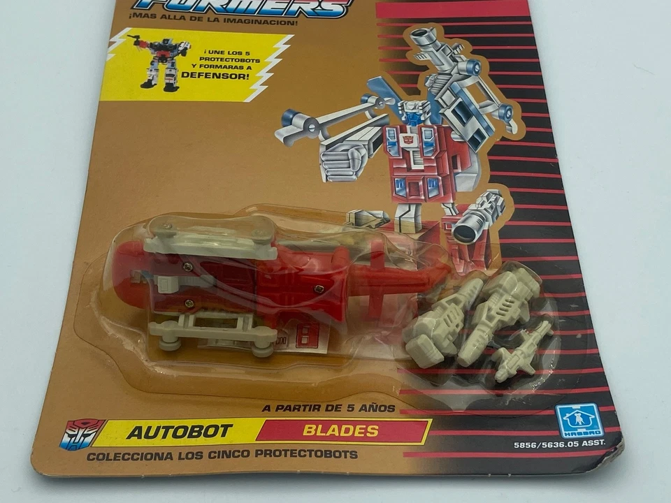 Transformers G1 1990 Blades Defensor classic gold MOSC Europe MB hasbro - Image 2 of 4