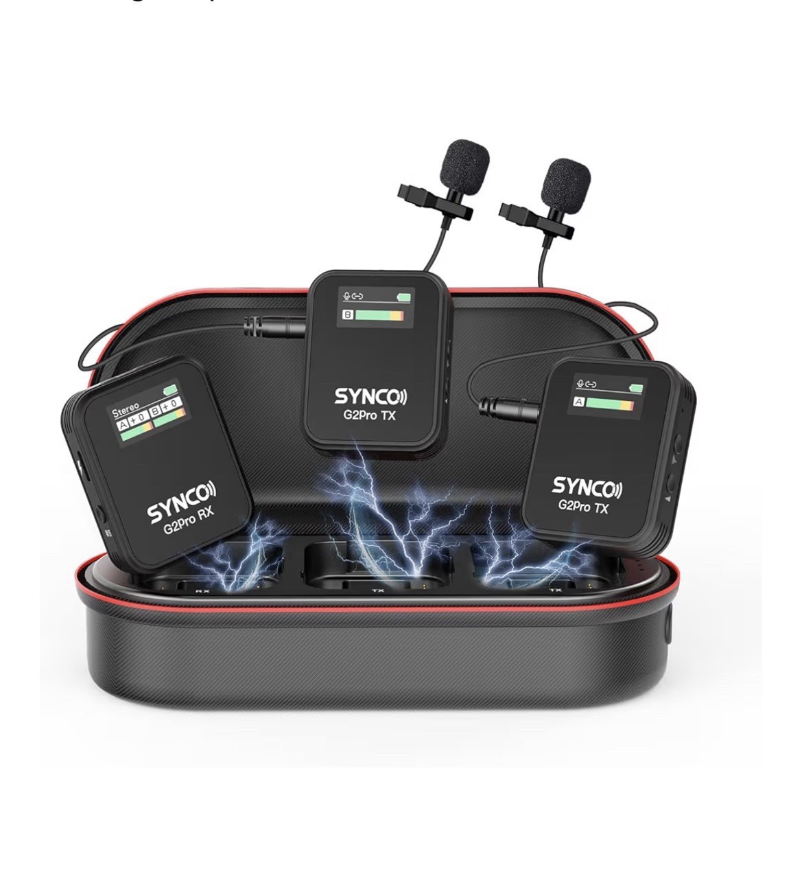 SYNCO Wireless Lavalier Mic System, G2(A2) PRO Dual Channel 656FT Transmission