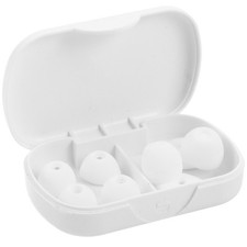 1 Set Soft Reusable Earplugs for Noise Reduction Comfortable Sleep White