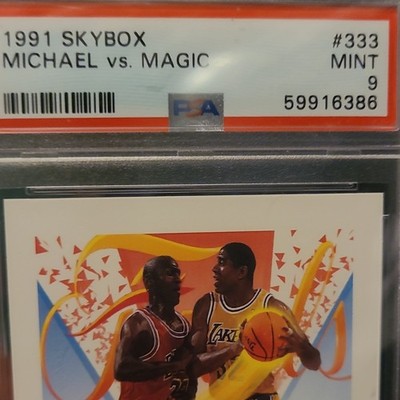 SkyBox 1991-92 Michael vs. Magic #333 PSA Graded Jordan vs. Magic NBA Finals