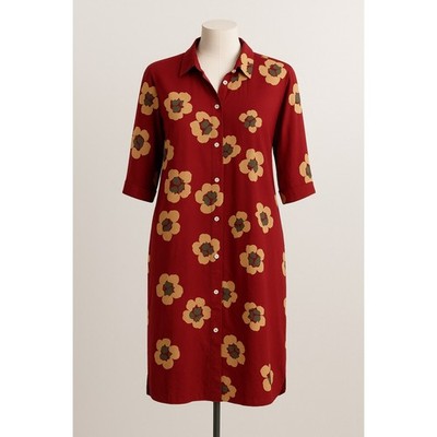 Vintage 90s Casual Corner Women's Silk Dress Size 2 Floral Casual Chic Classic