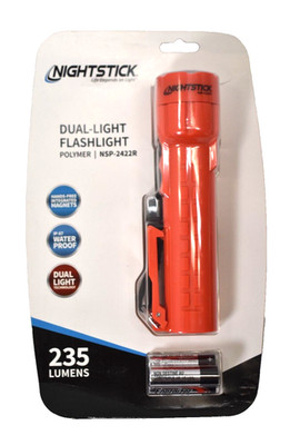 Nightstick Dual Light w Dual Magnet Multi Purpose Flashlight Red NSP-2422R