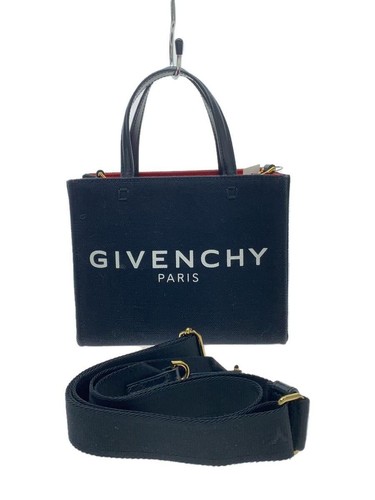 GIVENCHY tote bag canvas Black Used