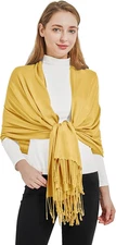 Soft Silky Pashmina Shawl Wraps Solid Colors Scarf for Wedding Evening Dresses