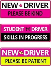 3pcs New Driver Magnet for Car, Please Be Patient Student Driver New Drive 2