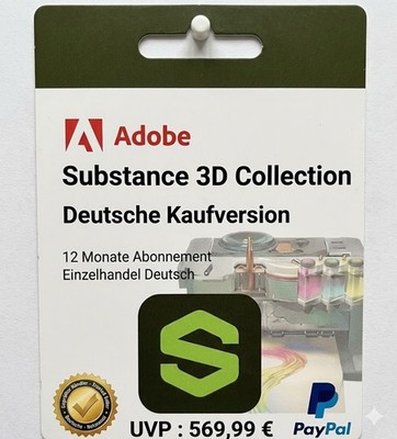 Adobe Substance 3D Collection  12 Mon / 1 PC / Produktkey UVP : 569,99.- Windows