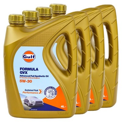 Motoröl Gulf Formula GVX 5W-30 4 X 4 Liter für Mercedes Vito Nissan Porsche Seat