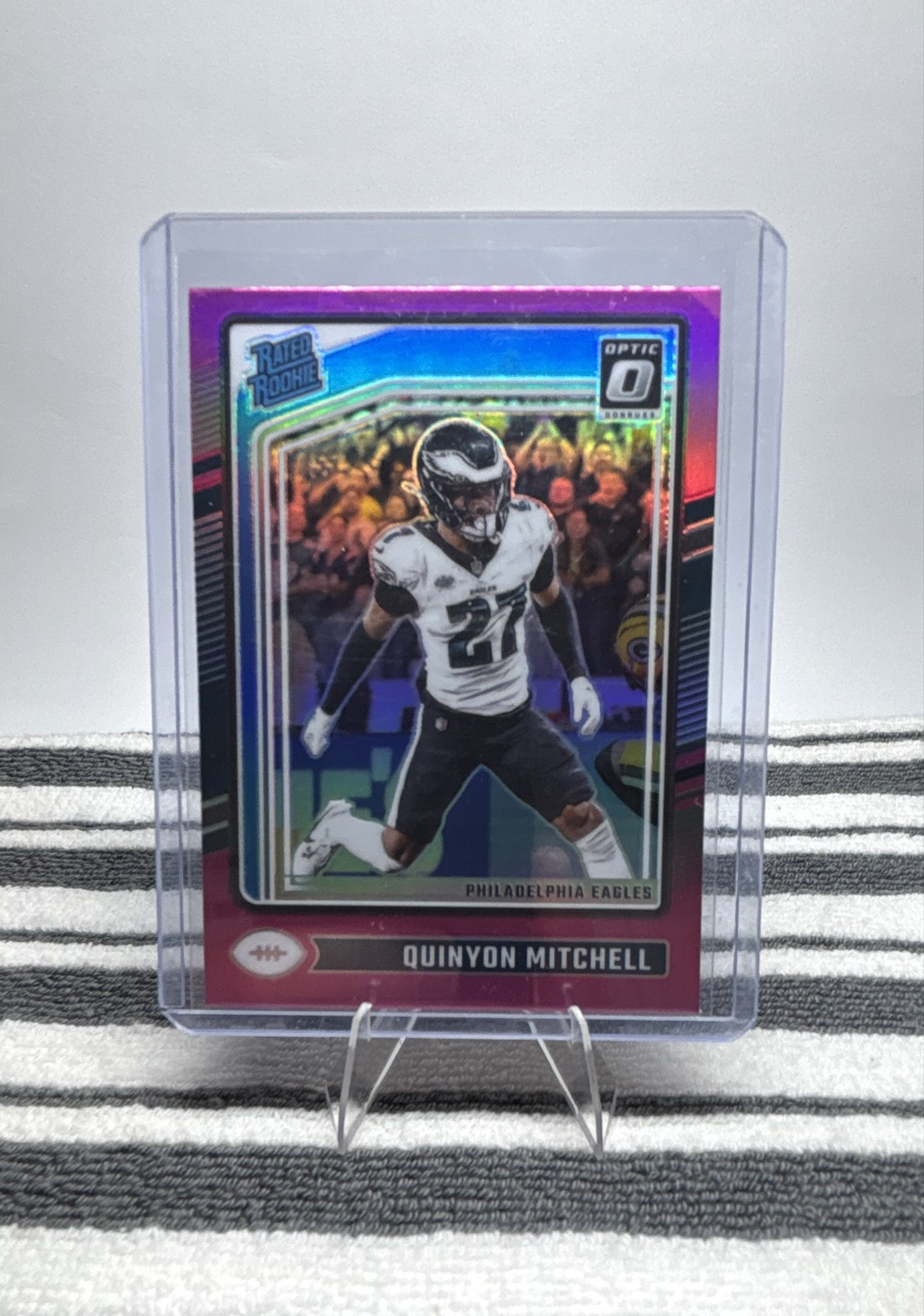 2024 Panini Donruss Optic - Rated Rookie Quinyon Mitchell #282 Pink Prizm (RC)