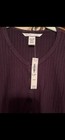 Victoria'sSecret So Soft Modal  Wide Rib, Long Sleeve Henley Dress Size XL Wine — photo 4