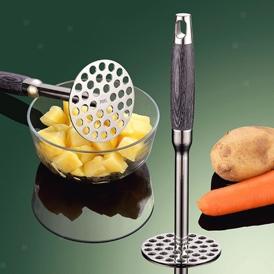 Kartoffelstampfer, manuell, Edelstahl, Handstampfer für Knoblauch,