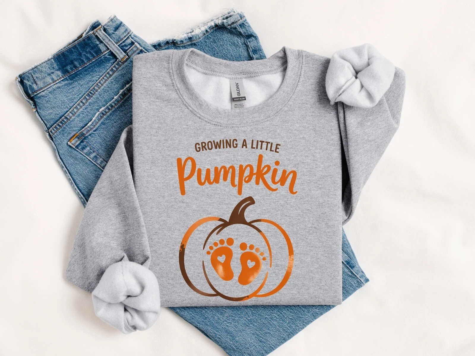 Growing A Little Pumpkin Sweatshirt | Fall Maternity Thanksgiving Gift