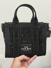 Marc Jacobs The Crystal Denim Mini Tote Bag - Black