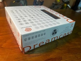 DREAMCAST OFFICIAL CRYSTAL CASE - GMS 002 - UNUSED - RARE - CLEAR SHELL OEM