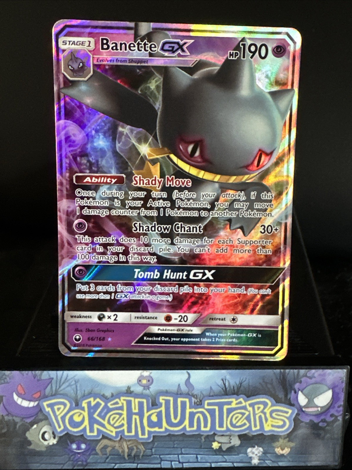 Pokemon Card Banette GX 66/168 Celestial Storm Half Art Ultra Rare NM