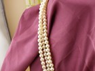 Vintage Faux Pearl Costume Jewelry Set Black Onyx Style Cabochon Rhinestone — photo 8