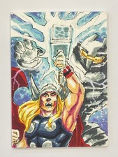2024 Finding Unicorn Marvel Thunder Artist-drawn Art Sketch Card 1/1 Thor