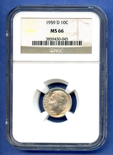 1959-D Roosevelt Dime — photo from the most recent tracked eBay sale