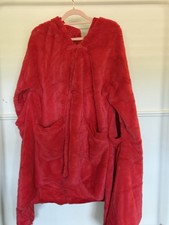 Disney Minnie Mouse Red Plush Hooded Wearable Blanket Robe with Pockets