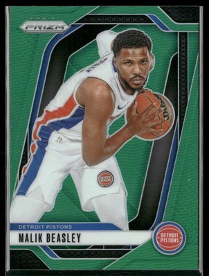 2024-25 Panini Prizm #211 Malik Beasley Prizms Green