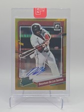 2023 Panini Donruss Optic Deyvison De Los Santos GOLD PRIZM AUTO /10 - Encased 