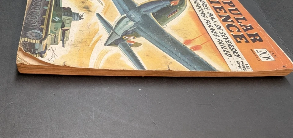 Vintage Popular Science Magazine January 1943 WWII Illustrated Cover Softcover - Image 3 of 4