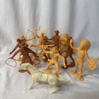 Vintage 1964 Louis Marx Cowboys & Indians 6" Plastic Figures Toys 11 LOT Horse