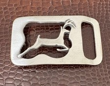 Men's handmade pewter Deer Hunting Belt Buckle