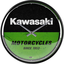 Orologio Da Muro Retrò, Ø 31 Cm, Kawasaki – Motorcycles – Idee Regalo per Biker,