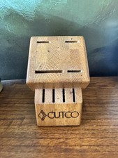 Cutco Oak Wood Knife Block holder 8 Slot hone...
