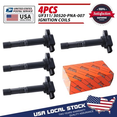 New 30520PNA007 4XIgnition Coil For OEM Acura CSX RSX Honda Civic Accord S2000