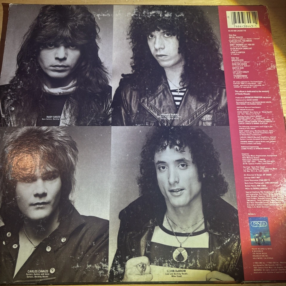 Quiet Riot-Metal Health LP Vinyl Record FZ38443 (Pasha, 1983) - Image 2 of 4