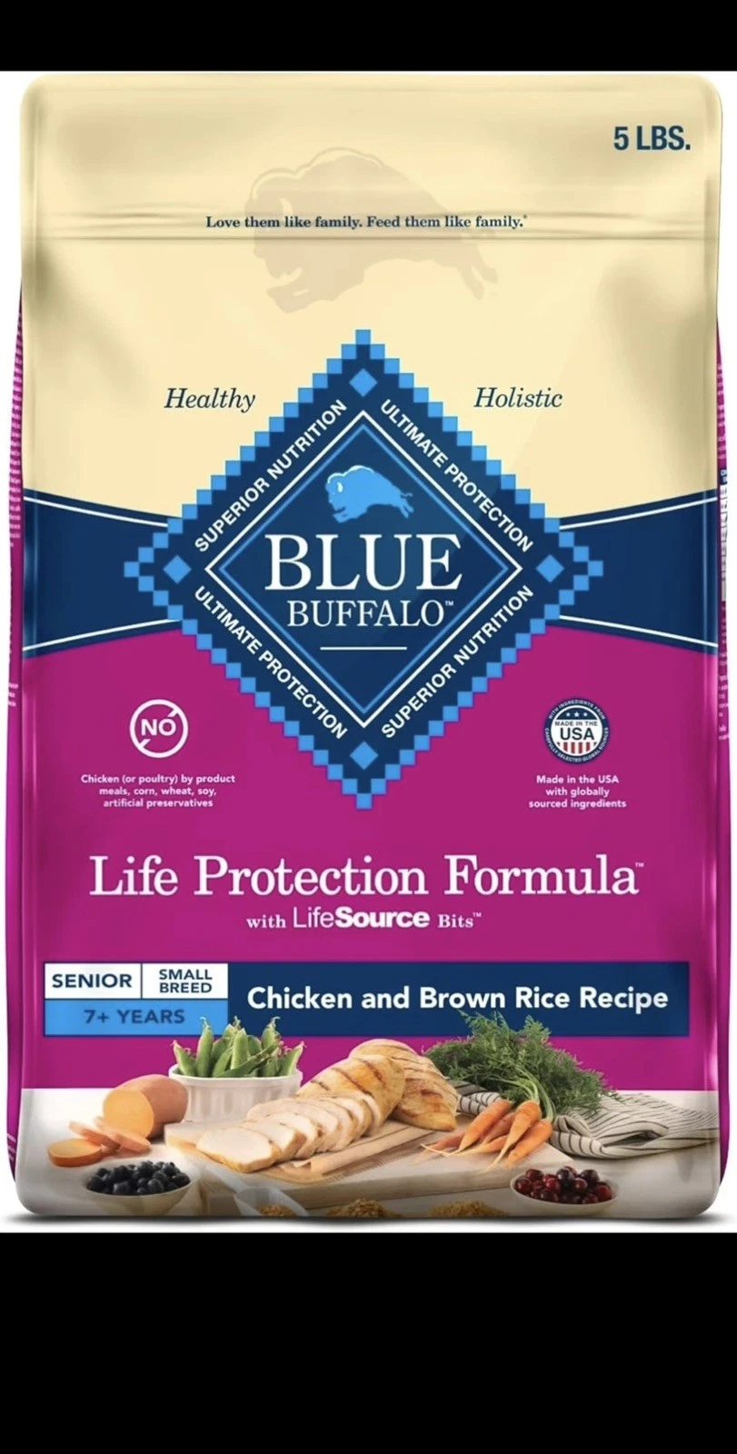 Life Protection Small Breed Senior Dog Food Chicken Rice Joint Health 5lb Bag