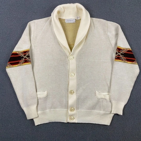 VTG Cardigan Sweater Mens L Aztec Navajo Southwest Style Native Knit Western - Image 2 of 4