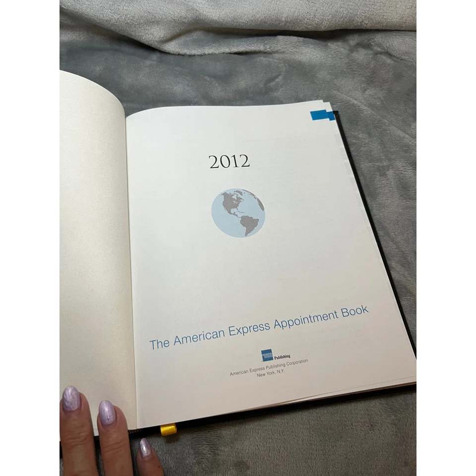 American Express Appointment Book 2012 Travel Planner World Globe Gold Unused - Image 3 of 4