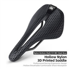 WEST BIKING 3D Printed Bicycle Saddle Nylon Hollow Racing Road Bike Seat Cushion