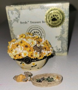 Boyds Bears Treasure Box Momma's Sunny Bouquet Daisy Retired Mothers Day Gift