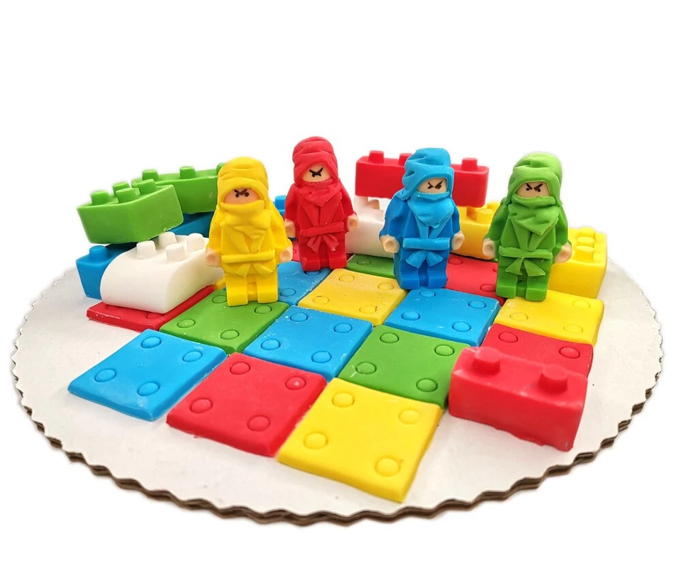 Cake set blocks karate people tiles - Image 2 of 4