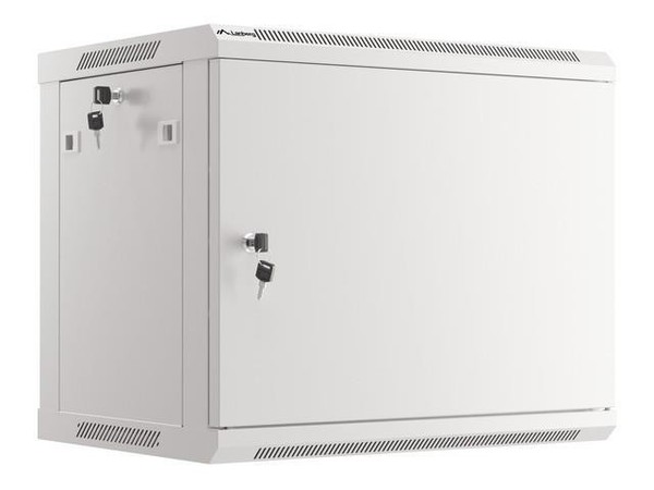 "Szafa Instalacyjna Rack WisząCa 19\" 9U 600X450 Szara Drzwi Metalowe Lanberg (Fla"-image