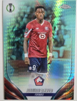 Jonathan David - Aqua Prism - Topps Chrome UCC 2023/24 - LOSC Lille  #117